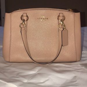 Coach mini Christie carryall satchel in nude